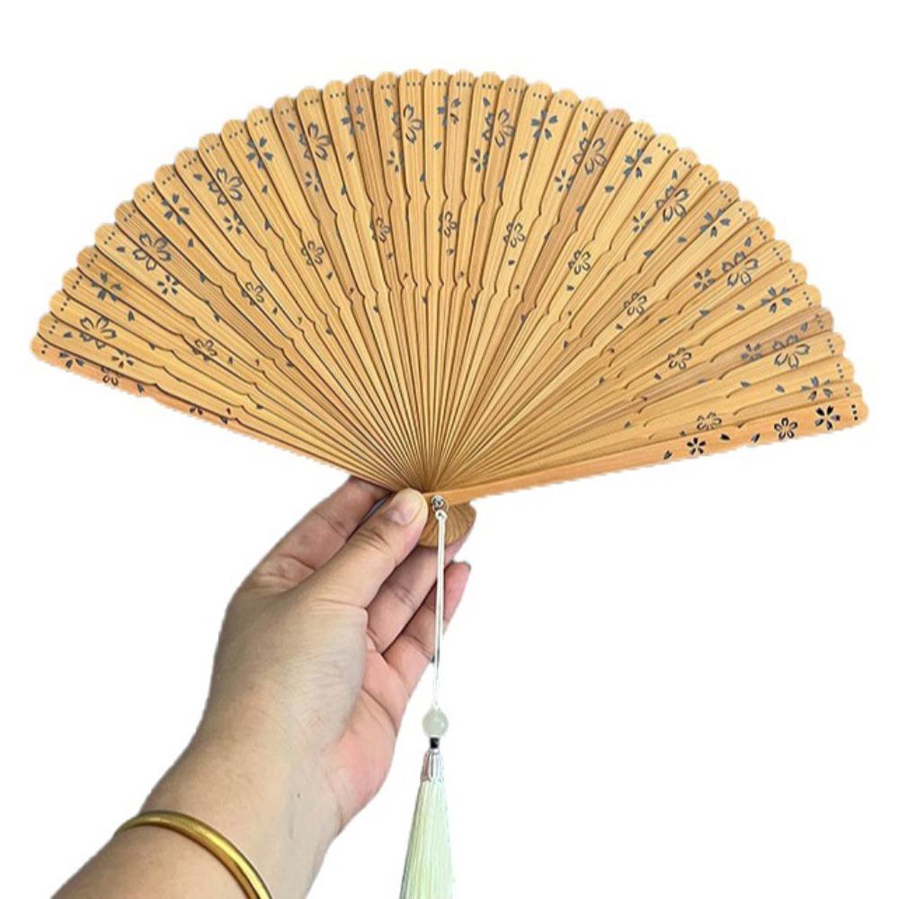 Solid Color Tassel Folding Fan Sakura Kimono Fan Women s Folding Fan Home Decoration