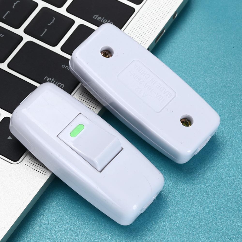 2pcs Classic Small Rocker Button Plastic Light Switch Inline on/Off Boat Shape Switch  Desk Light