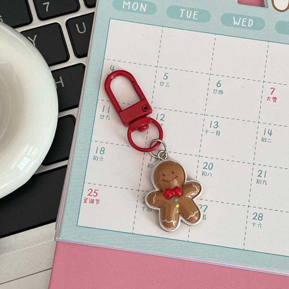 

Пряничный человечек, рождественская подвеска Санта-Клауса, снеговик, лось, рождественская цепочка для ключей из смолы, корейский стиль, подвески на рюкзак, подвеска-цепочка своими руками