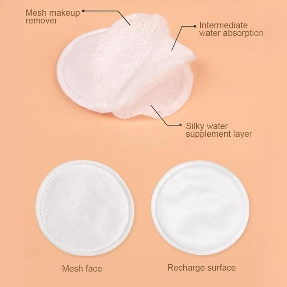 200/500 Piezas Almohadillas Desmaquillantes de 3 Capas Almohadillas Suaves Quitaesmalte Almohadillas de Algodón para Limpieza Profunda