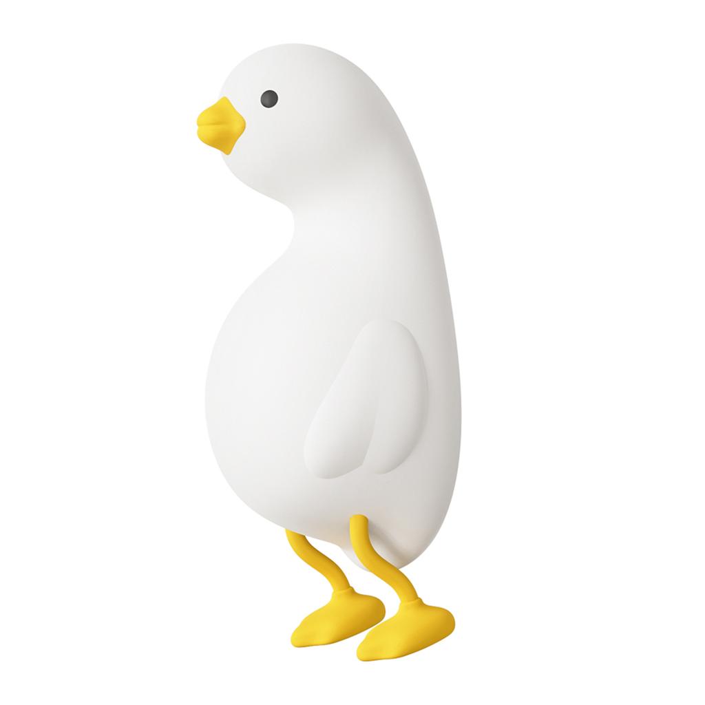 Duck Night Light Warm White Adjustable Brightness Cute Tap Nursery Lamp with Phone Holder and 30 Minute Timer