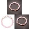 Pink Crystal Geometric Ladies Bracelet Handmade Fashion Accessory For Gift