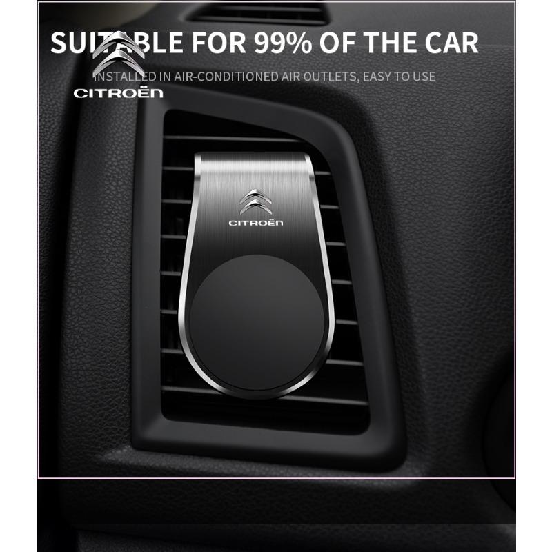 Car Magnetic L-shaped Car Dedicated GPS Phone Holder Emblem for Citroen Cactus Picasso C4 C3 C5 C1 C2 Berlingo Celysee