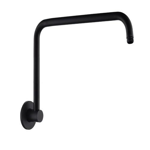Stainless Steel High-Level Shower Extension Pipe,14.8-Inch, 360-Degree Swivel Shower Extension Pipe Arm,Swivel Shower Head Extension Arm with Flange