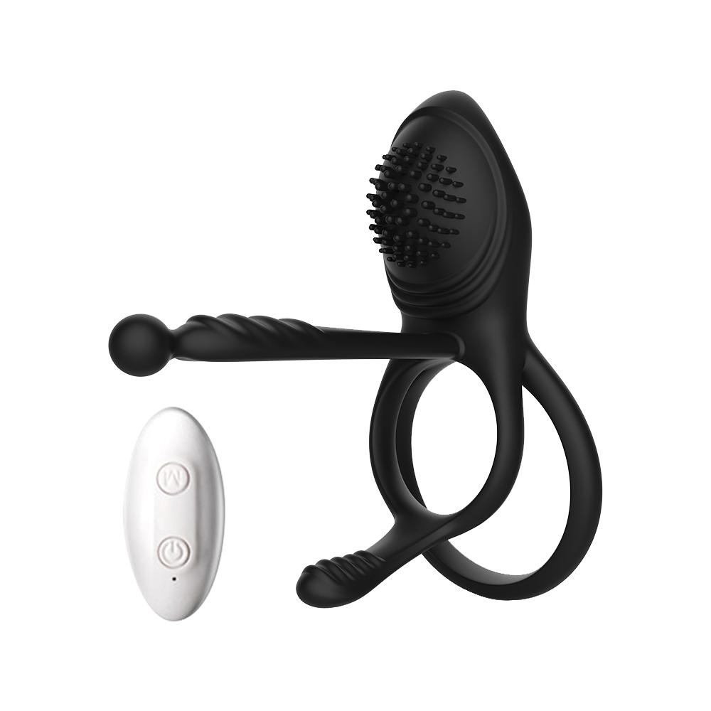 Vibrating Penis Cock Ring Delay Ejaculation Silicone Anal Vaginal G Spot Clit Stimulator Vibrator Adult Sex Toys For Men Couple