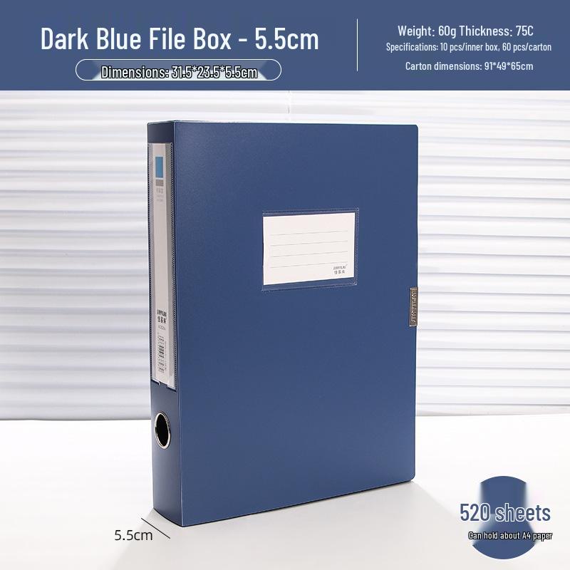 Durable Blue A4 Plastic File Box