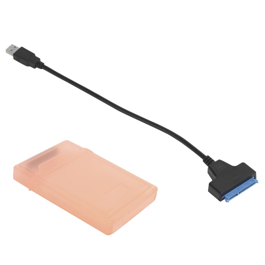 Hard Disk Adapter Cable 2.5in SATA USB3.0 HDDSSD Conversion Cord with Protection BoxRed
