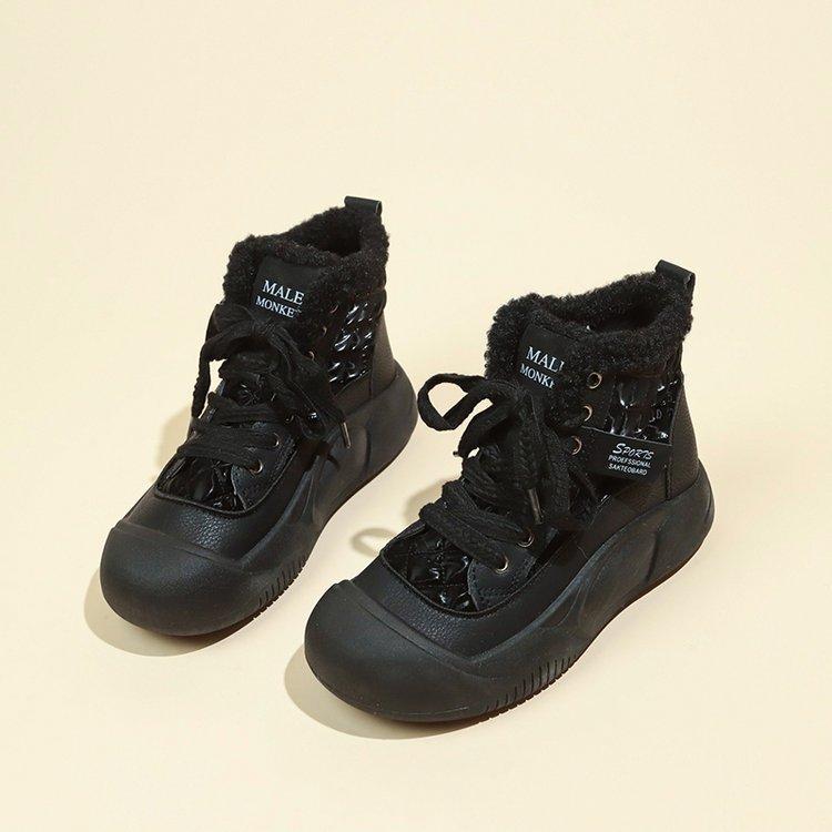 Winter cold-proof snow boots women's new thick-soled non-slip short boots piled and thickened warm high-top cotton shoes tide