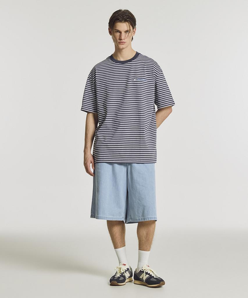 Nyuballanseu Nbneg2A113 / Uni Nb Heart Stripe Short Sleeve Tee (Graphic Black)