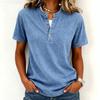 Europe and the United States for Summer New Women's Tops Casual Versatile Retro Short-sleeved Loose V-neck T-shirt