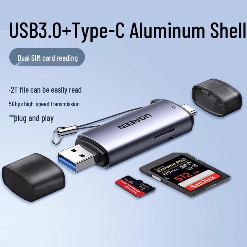 UGREEN Type-C USB 2-in-1 TF/SD Card Reader