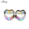 Alisouy 2ks 8mm-30mm 316L Nerezová ocel Love Heart Tunelky do uší Zátky Expander Nosítka Měřidla Náušnice Body Piercing Šperky