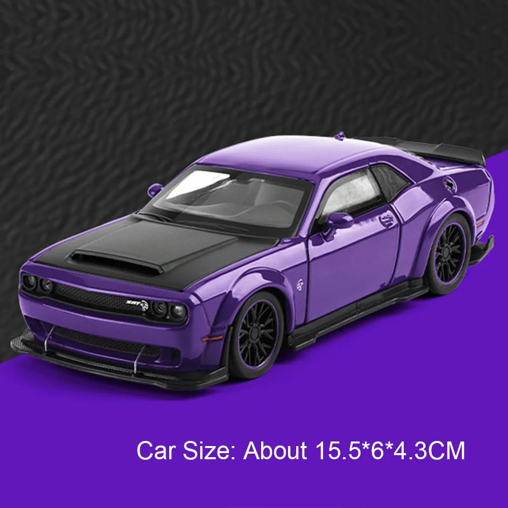 1:32 Eldorado Biarritz Challenger Hellcat Car Toy Model Alloy Diecast Pull Back Sound Light Doors Opened Models Collection Gift