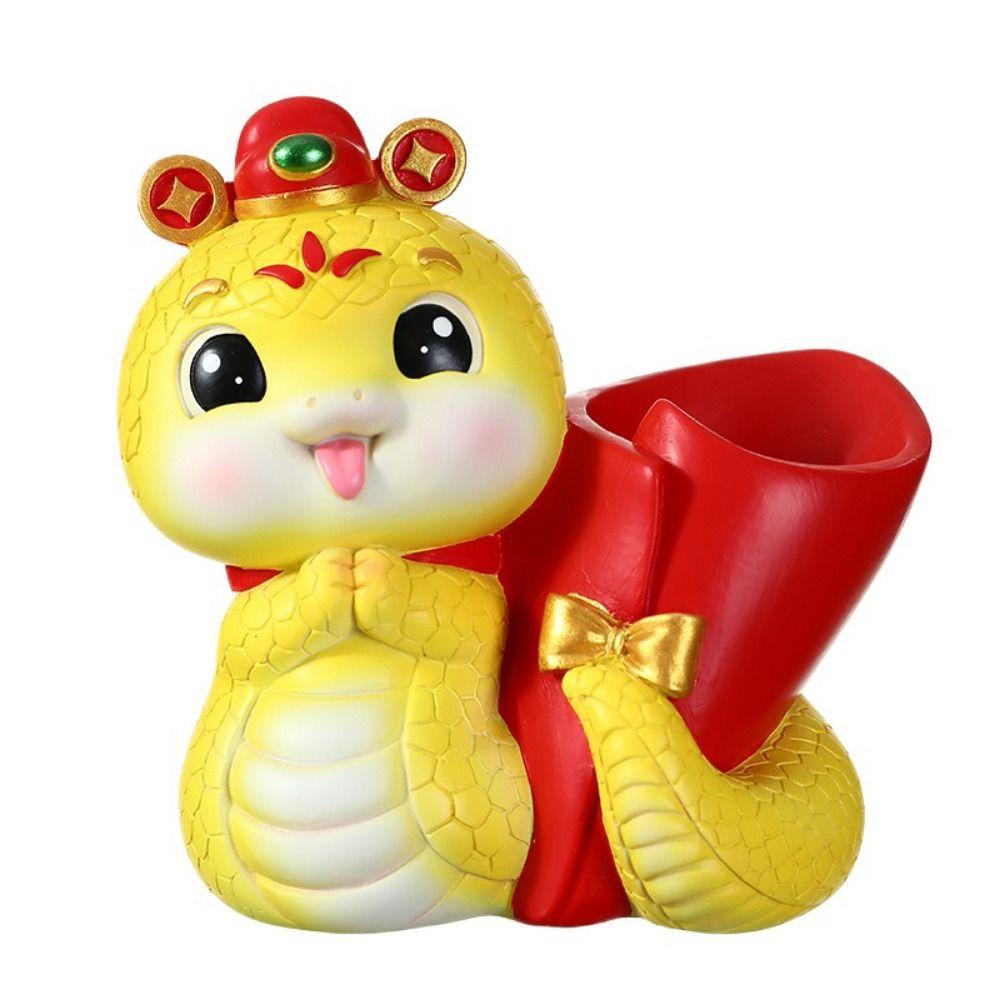 Decorative Cartoon Snake Pen Holder Creative Snake Money Box  Office Accessories