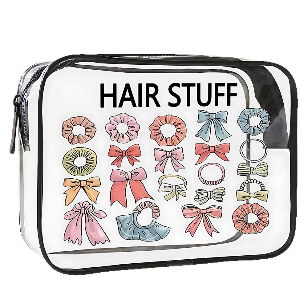 Transparent Casual Handbag for Men & Women - Foldable Lightweight Travel Toiletry Organizer with Zipper Closure & Carry Handle