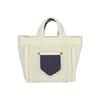 Lesportsac Medium Denim Wash/Sherpa Small Two-Way Tote Bag [1559.La12]