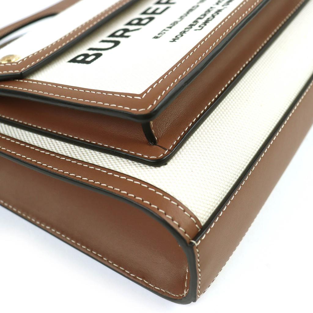 Pristine BURBERRY Shoulder Bag Mini pocket bag Canvas and leather 8039361 Used
