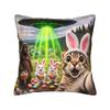 Easter Bunny Bigfoot Ufo Funny Selfie Pillow Cover Funny Pillow Case For Sofa Bedroom Home Decor Graphic Pillowcases Present