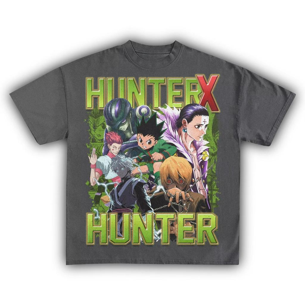 Hunter×Hunter Anime Characters Graphic T-shirt, Unisex Pure Cotton Short Sleeve Streetwear Women And Men T-shirt