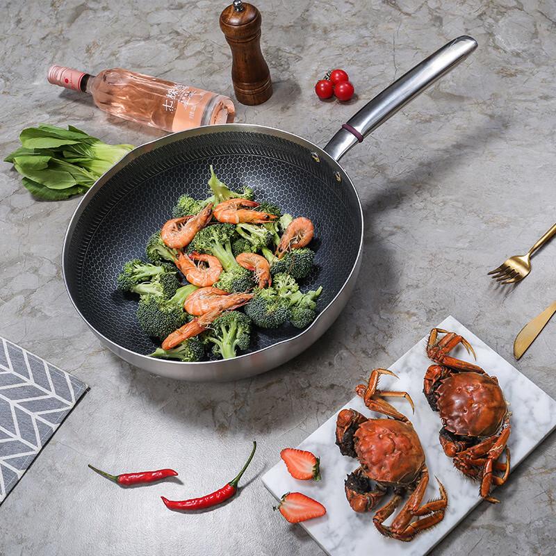 Kangbahe Honeycomb 316 Stainless Steel Non-Stick Pan