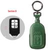 Genuine Leather Key Case for Honda Civic 11th Gen, Accord, Lingpai, Crown Road, CRV - Handmade Cowhide Key Bag