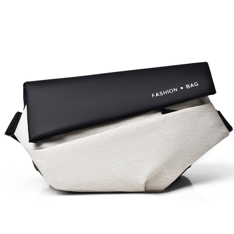 

Нагрудная сумка унисекс, простая сумка для хранения, легкий дорожный маленький рюкзак, сумка через плечо, модные повседневные сумки на одно плечо Single pack слоновая кость