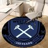 West Ham United Mata na krzesło Okrągły dywanik - Dywanik biurowy, Można prać w pralce, Antypoślizgowy, Odpowiedni do salonów, sypialni