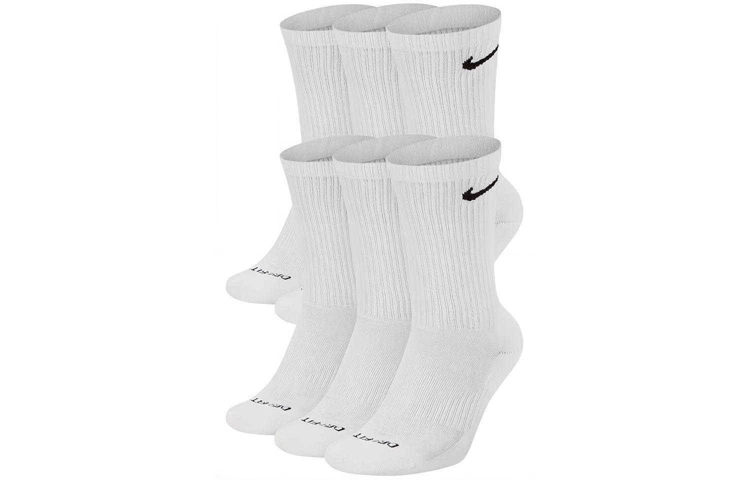 Nike Everyday Plus Crew Socks Men s 1 Set 6 Pack White SX6897-100 S