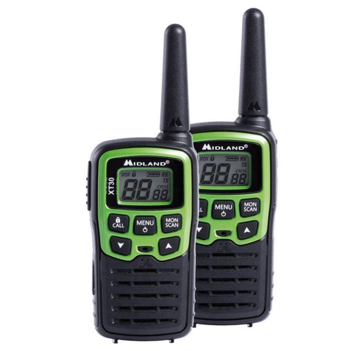 Talkie-walkie Portable Midland XT30 - 2 Bandes PMR 446 MHz 16 Canaux (pack De 2)