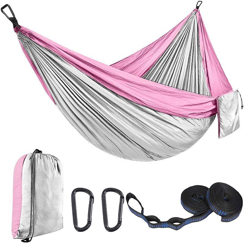 Portable Nylon Parachute Camping Hammock Swing Chair (Single/Double)
