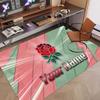 Custom Rug England Rugby Pattern Print Name Text Soft Non‑Slip Floor Carpet for Home Indoor Decoration