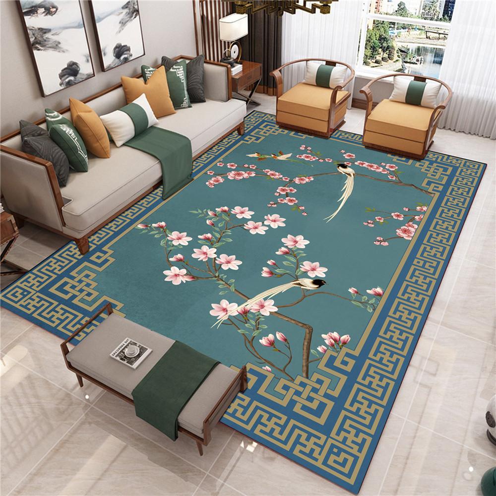 New Chinese Style Living Room Carpet Chinese Style Sofa Coffee Table Mat Bedside Classical Style Carpet