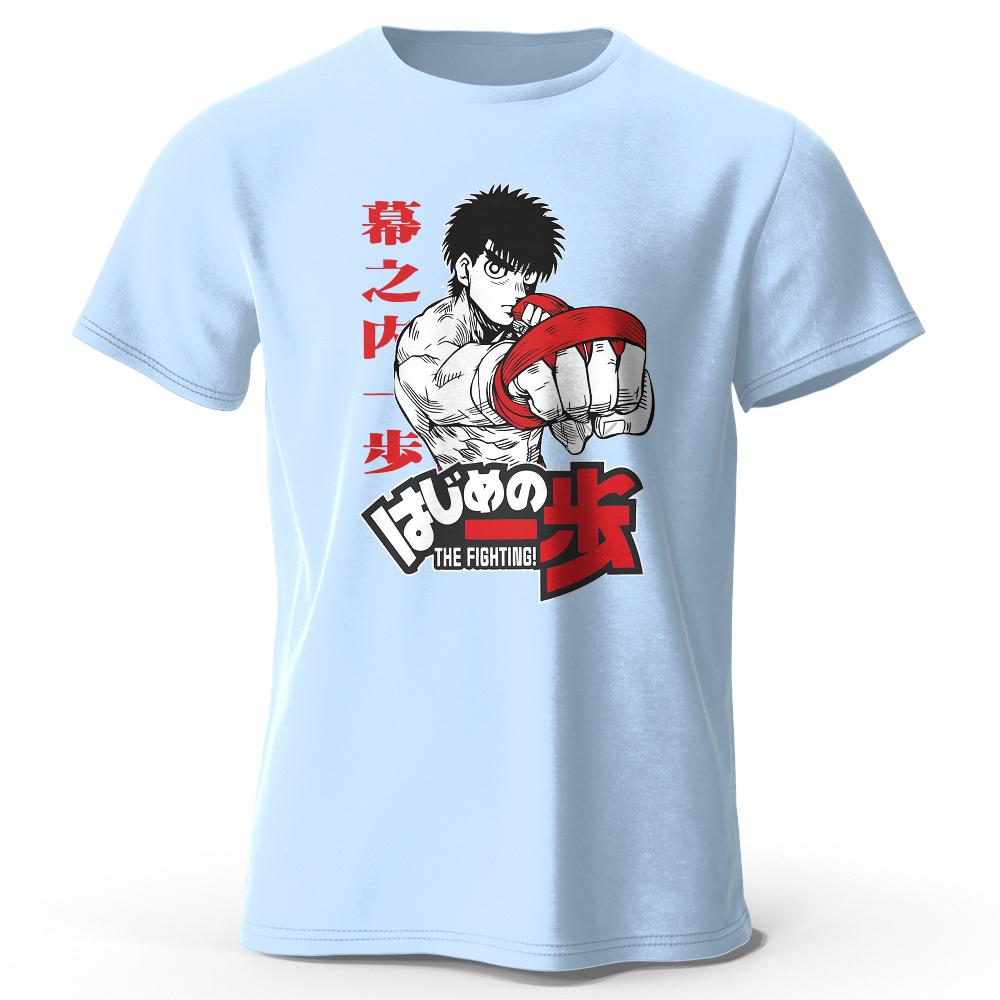 Men's New Summer T Shirt Japanese Cartoon Boxing Gym Print Anime Graphic Tees for Men Women Tops