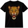 Leopard Face T Shirt Fierce Big Cat Predator Wildlife Animal Graphic Tee