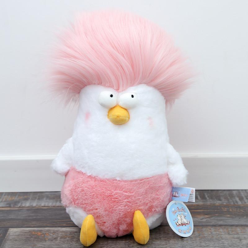 Chicken Plush Toy With Short Pile Fabric For Gift And Decoration