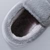 Men's Slippers Winter Solid Color Wrap Heels Plush Slippers Non-slip Warm Women Men Home Casual Cotton Shoes Big Size 50 51