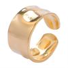 Echtvergoldeter Offener Verstellbarer Ring Echter Stein Edelstahlringe Für Damen Herren Zubehör Geometrischer Schmuck Ringe Geschenk