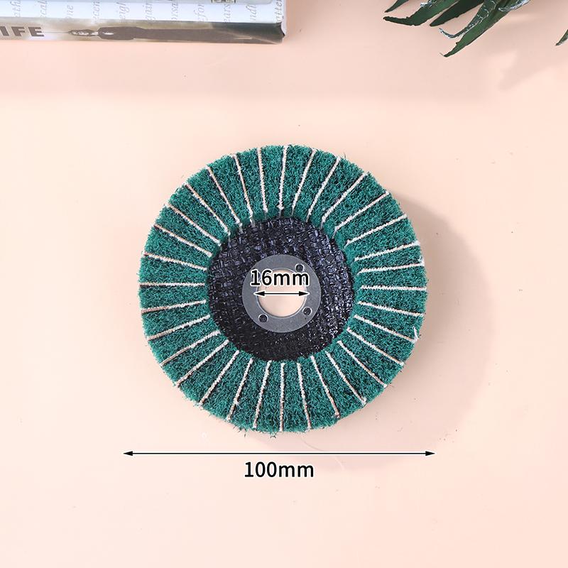100/115/125mm Grinding Wheel For Angle Grinder Nylon Fiber Flap Polishing Wheel Disc 5 Inch Non-Woven Grinding Wheel Metal Wood