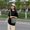 Geantă Pătrată Mică Ușoară Geantă Crossbody Geantă de Umăr din Nailon Impermeabil pentru Femei