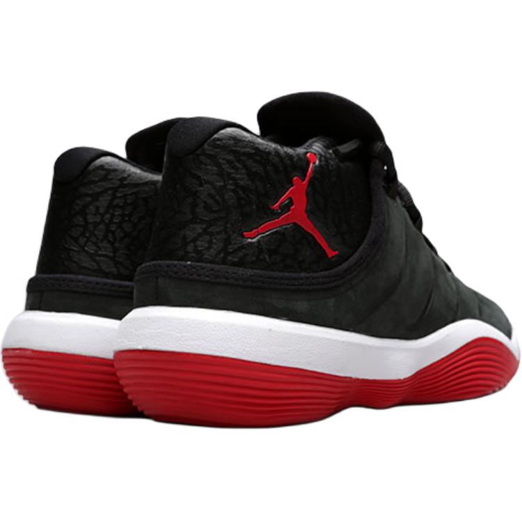 Jordan Super.Fly 2017 Enhance Slip Resistant Abrasion Resistant Mid top Children's Basketball Shoes Black Red Teenagers 921208-001