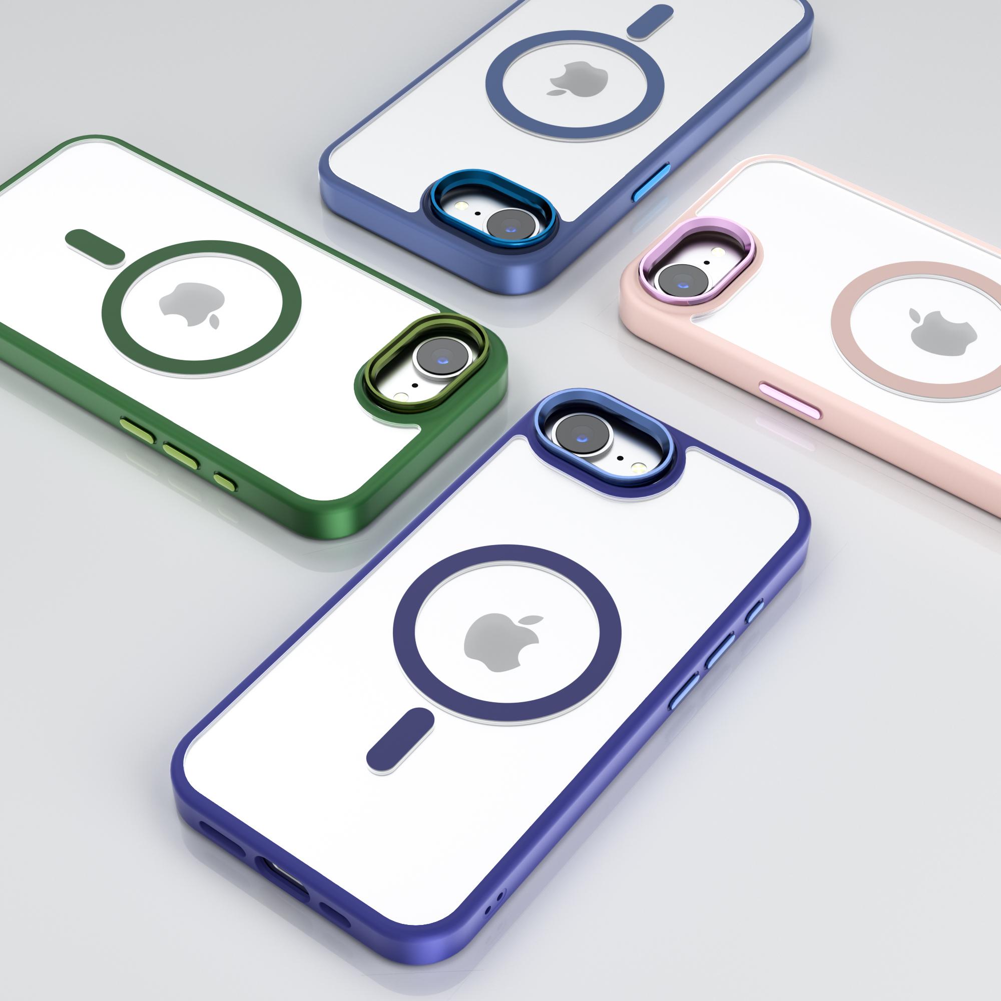 

For iPhone 16e Case Compatible with MagSafe TPU+Acrylic Clear Phone Cover Black