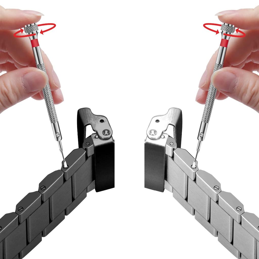 22mm Classic Stainless Steel Watch Blue Brushed Metal Watch Replacement Watch Strap for Women and Double Clasp [Juntan] Screw-Down Strap, Strap, Men,