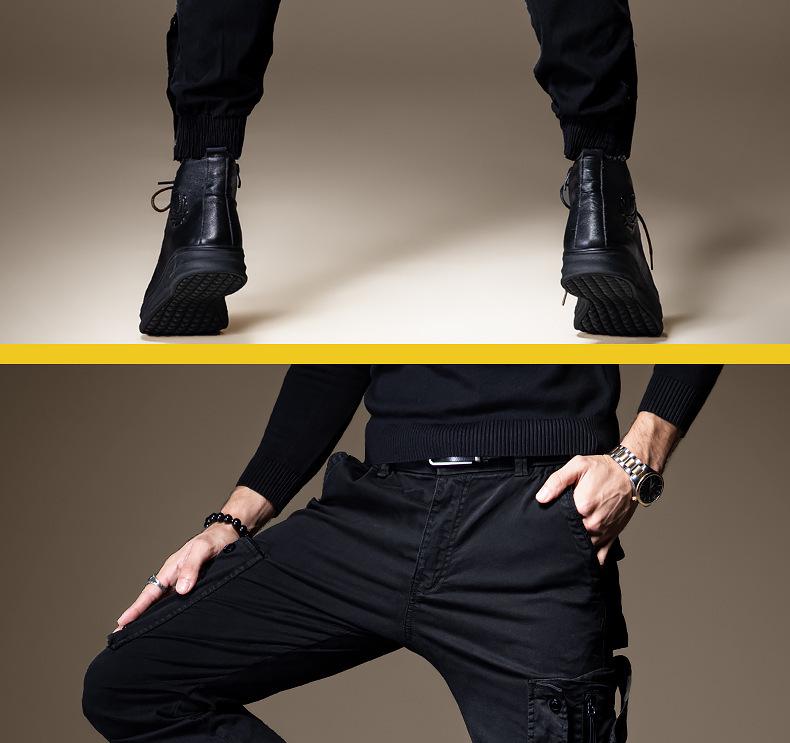 American Style Men's Buttoned Overalls: Thin, Functional, Tactical, Unisex Casual Pants with Cuffs