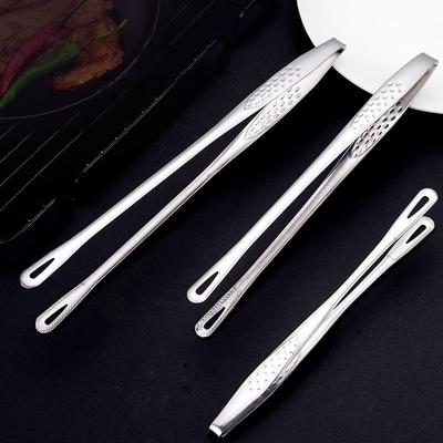 1PC Barbecue Tongs Stainless Steel Barbecue Tongs Buffet Food Tongs Kitchen Impermeable Bread Tongs