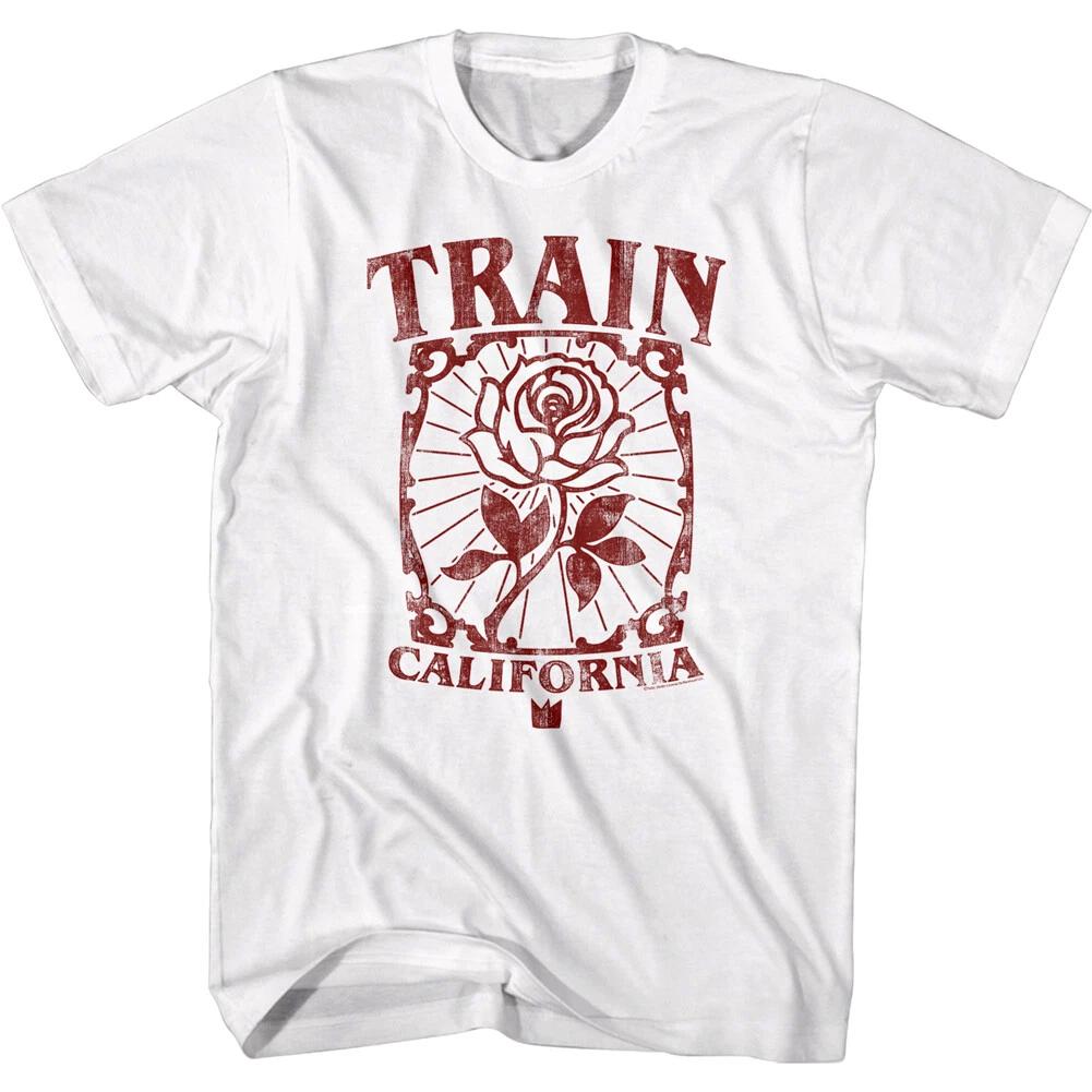 Train California Rose Men s T Shirt Alive at Last Rock Band Concert Tour Merch 2XL