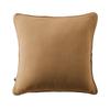 Coussin Déhoussable 45 X 45 Cm GAIA Camel – Gaze De Coton Avec Passepoil Élégant