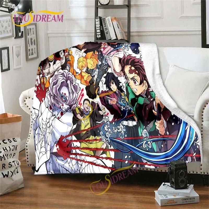 Japanese Anime Demon Slayer Printed Blanket Living Room Bedspread Sofa Travel Office Throw Blanket Quilt 5 Size