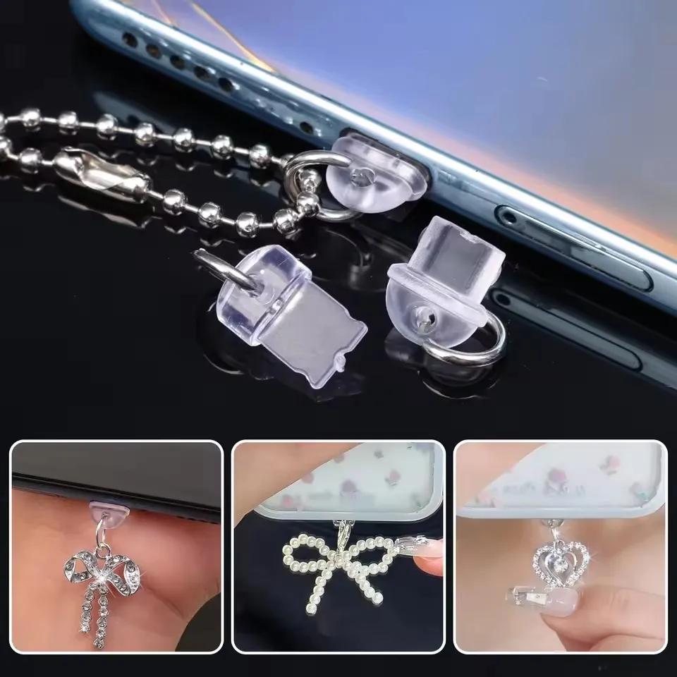 Transparenter DIY Anti-Staub-Stecker für IOS/Type C/Micro Handy-Ladeanschluss-Steckerabdeckung Schutz für IPhone 16 15 Samsung Stopper