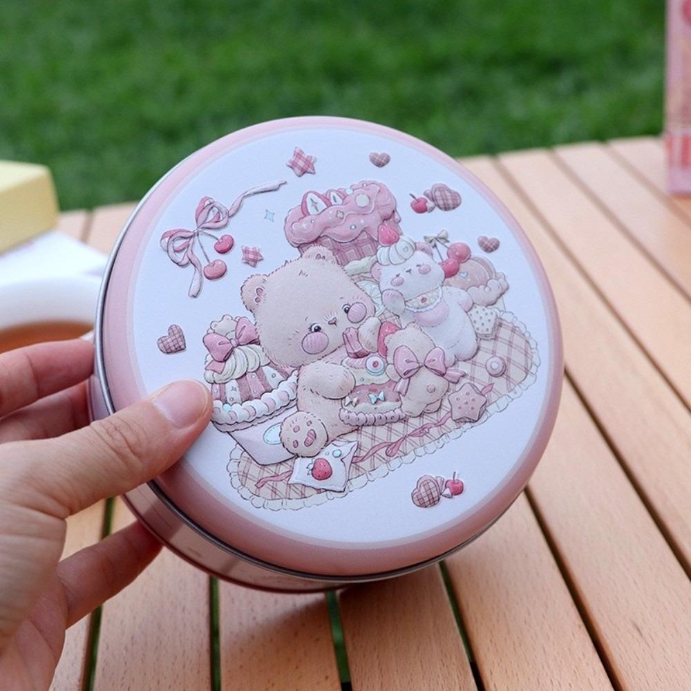 Cartoon Pattern Biscuit Packaging Iron Can 3D Relief Gift Packaging Box Gift Wrapping