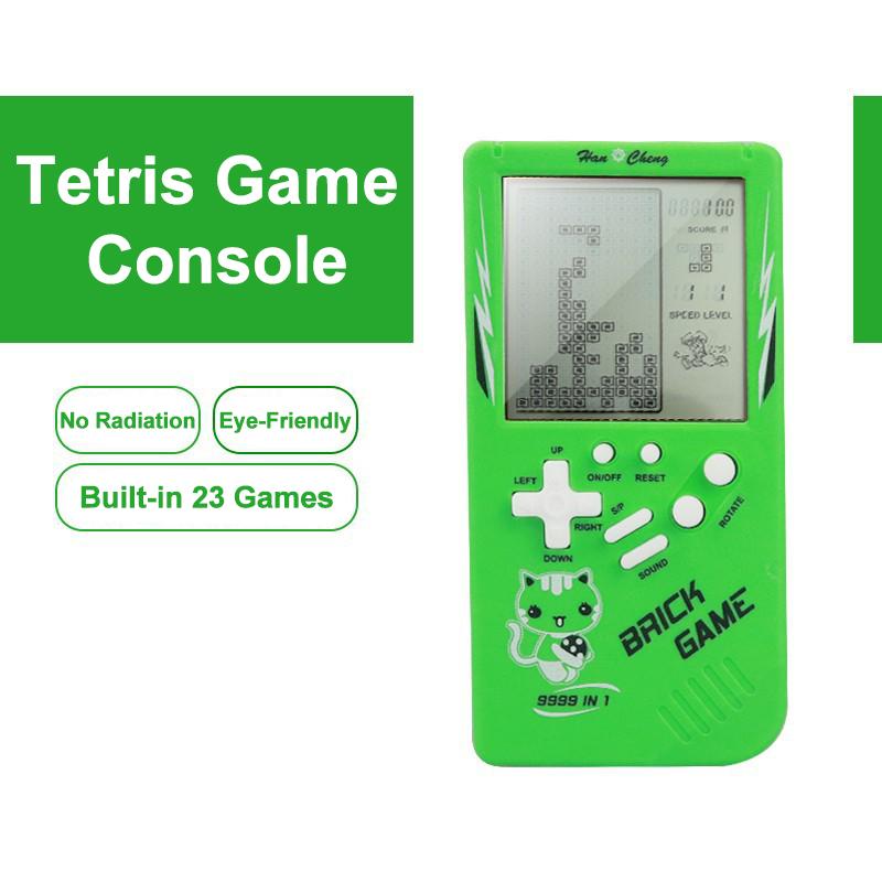 Retro Tetris Handheld Game Console with Large Screen for Kids - Retro 80s/90s Classic Electronic Toy